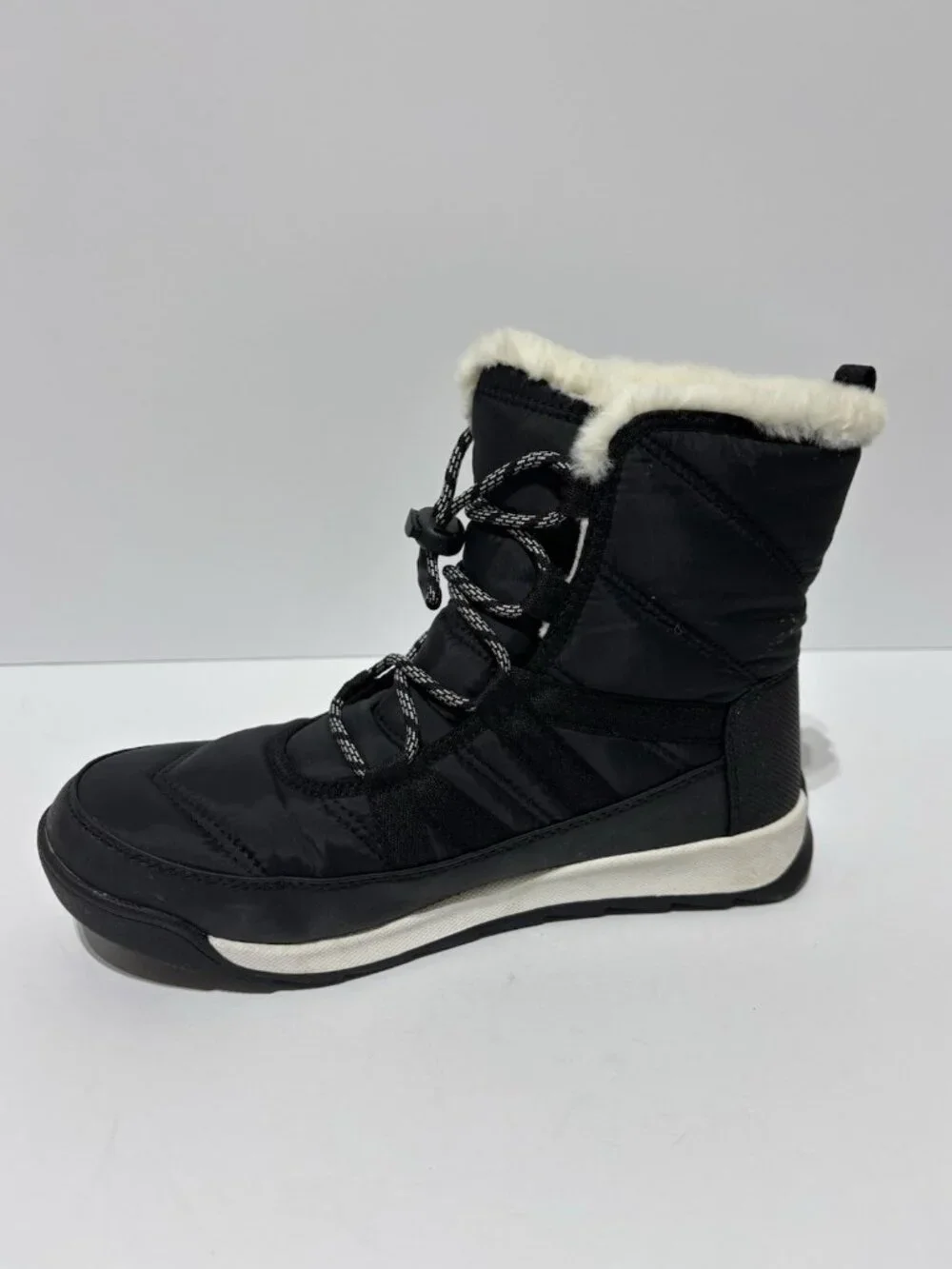 Sorel Big Kids’ Whitney Black Waterproof Winter Boots, Girls’ Size 7 M